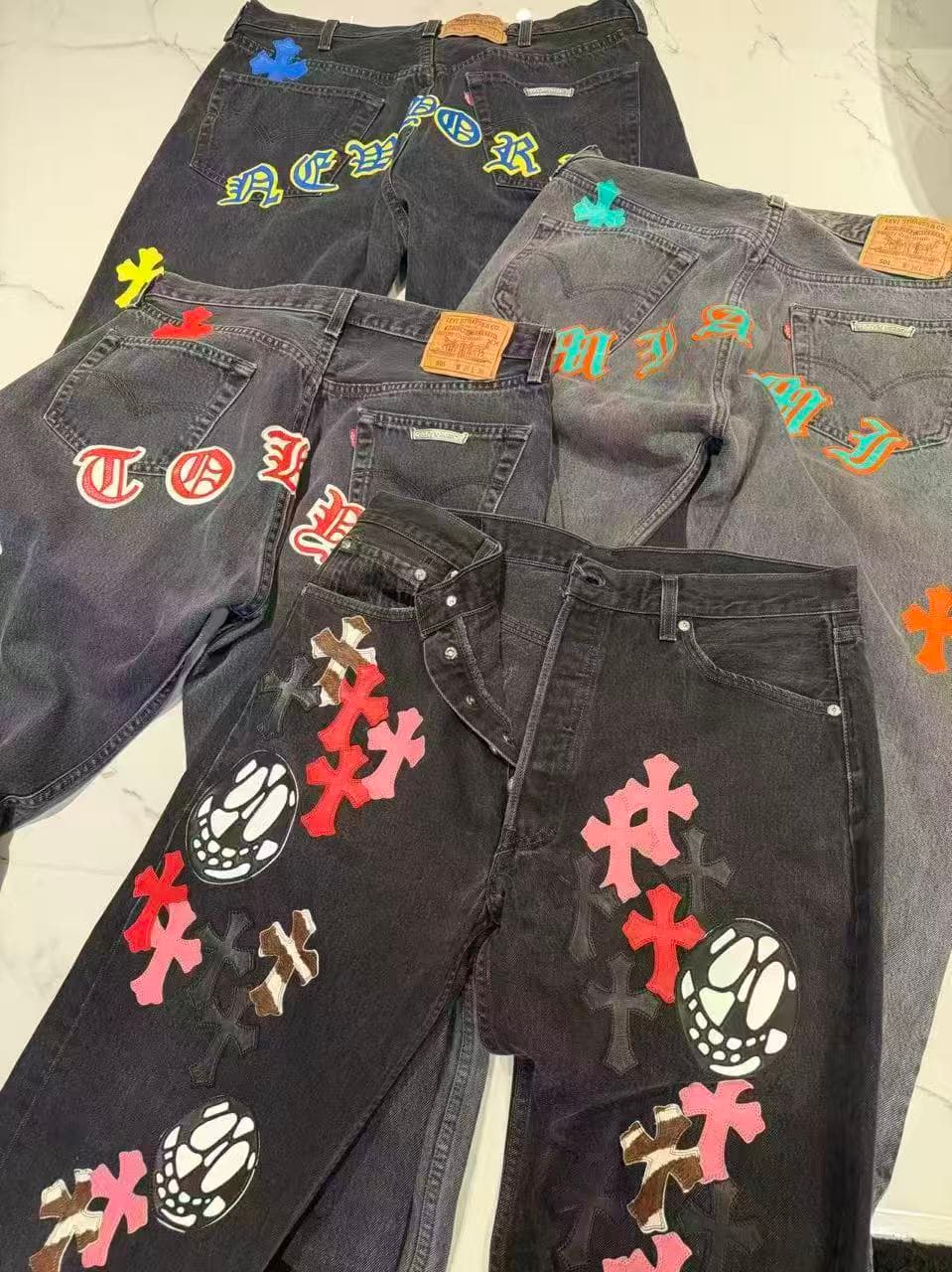 Patched denim pieces from the SAVAGE collection
